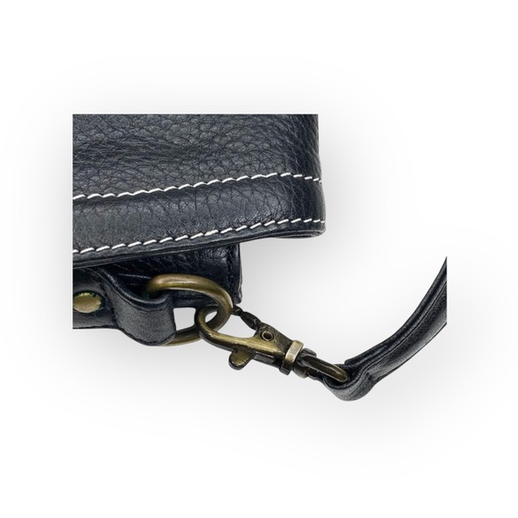 new Blush B-Lush ༄ Cavalier Leather + Fur Pouchette Clutch Handbag Bag ༄ Black - Picture 3 of 16